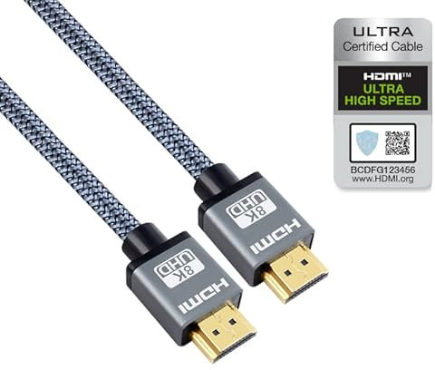 audio pirates HDMI 2.1 Kabel | 48Gbit/s Ultra High Speed HDMI-Kabel | 10K, 8K@60Hz, 4K@240Hz/165Hz/144Hz/120Hz | HDMI eARC, HDR10+, Dolby Vision | Kompatibel mit Xbox, PS5, PC (1er Pack, 1,0 Meter)