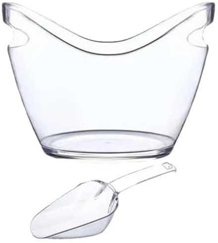 Wine Cooler Beverage Tub With 2 Scoops Handle Cooling Large Ice Bucket For Wine Champagne Bar Supplies For Beverage Drinks Cooler