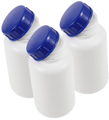GARVALON 3stücke Reagenzflasche Leer Laborprobenflasche Mit Verschluss Flüssigkeitsflasche Für Chemikalien Und Reagenzien Große Reagenzflaschen