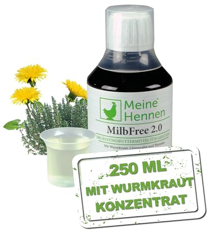 Meine Hennen Avisan Liquid 250 ml Trinkwasserzusatz, zur Unterstützung bei einem Milbenbefall, mit ätherischen Ölen ideal für Hühner, Wachteln und anderes Geflügel