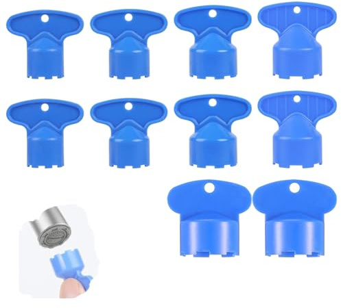 10 Pieces Aerator Faucet Key for M16.5/M18.5/M21.5/M22/M24, Aerators for Faucets, Flow Regulator Aerator, Cache Faucet Aerator Key Removal Plastic