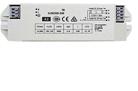 NSNGPAFACZ AC220-240V 1x36W T8 Ballast, Lumière Fluorescente Ballast électronique, démarrage instantané Ballast électronique T8, J16701 Ballast