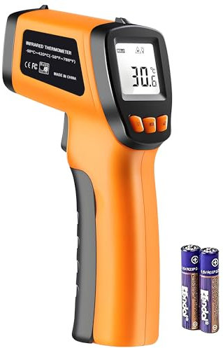 Infrared Thermometer,Non-contact Laser Digital Temperature Gun -50 to 420°C(-58 to 788°F), LCD Display with Backlight Infrared Thermometer for Laboratory,Kitchen,Factory Industry Use