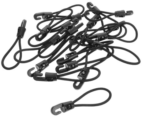 UKCOCO 20stücke Elastisches Gepäckseil Mit Karabinerhaken Bungee-schnüre Strapazierfähige Gepäckgurte Zum Transportieren Und Sichern Von Gepäck