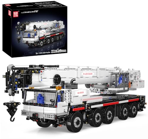 Mould King 17075 Crane Construction Set - Heavy-Duty Remote Control Truck Building Blocks for Adults, Realistic Engineering Toy with Motorized Functions, Creative Gift Collectors