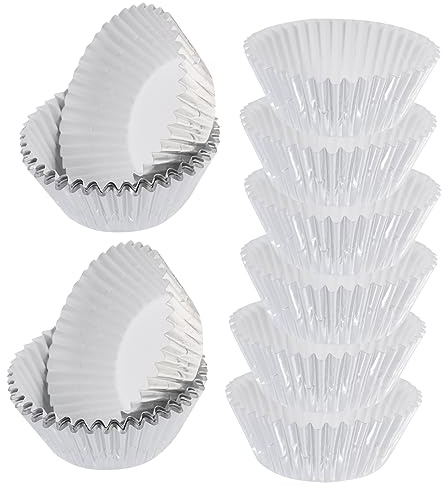 HOLIDYOYO 100 Pezzi Coppette Alluminio Spesse per Cupcake e Muffin Pirottini Eleganti per Decorare Dolci e Snack per Feste e Celebrazioni
