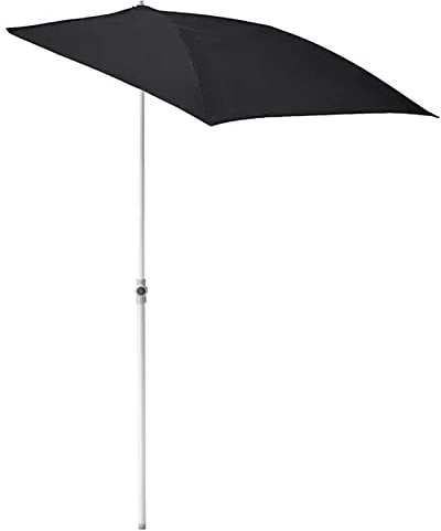 Parasol, Demi-Parasol de Balcon, Parasol extérieur, Parapluie de Semi-Circulaire Noir réglable, adapté aux Petits espaces, sans Base, avec Ventilateur Pliant