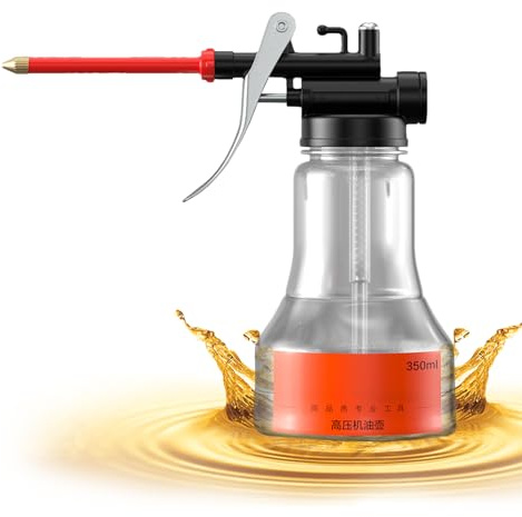 Bidule Huile avec Bec Verseur - Pompe À Huile Manuelle 350ml - Distributeur Lubrifiant Bec Droit Pour Petits Moteurs Équipements Industriels | Pour Entretien Outils Atelier Garage Équipements Industri
