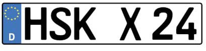 KFZ-Kennzeichen 460x110mm, DIN-Zertifiziert für Auto (1 Stück)