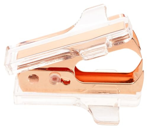 PACKOVE Portable Mini Staple Remover Rose Gold Handheld Stapler Removing Tool for Office School Home Use