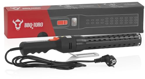 BBQ-Toro IGGI Encendedor eléctrico para barbacoa, negro y negro, 2000 W, 650 °C, encendedor eléctrico para barbacoa, carbón vegetal
