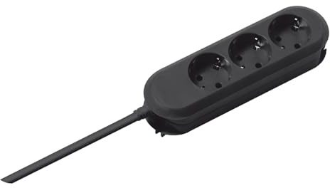 Bachmann Smart Steckdosenleiste Anschlussleitung (3-Fach, 5,0 m) schwarz