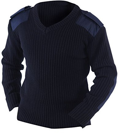 Yoko - Jersey diseño de Trabajo con Cuello en Pico Modelo NATO para Hombre Caballero