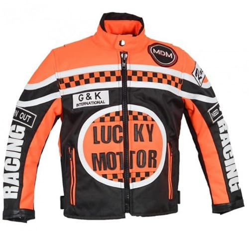 MDM Kinder Motorrad Jacke, Racing Jacke (M)