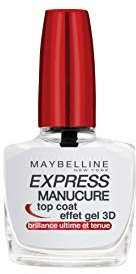Maybelline New York - Express Manucure - Vernis à Ongles Top Coat - Effet Gel 3D