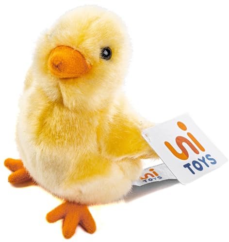 Uni-Toys - Kyckling gul – 13 cm – bondgårdsdjur – plyschdjur, kramdjur