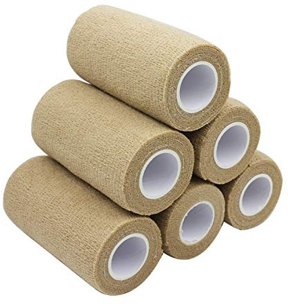 STpro Selbstklebender Verband Tape Fixierverband Selbsthaftende Bandage Tape Haftbandage 10cm x 6 Stück Haut Cohesive Bandagen Pferd Selbstklebende Binden Verband Elastischer Verbände Kohäsiv