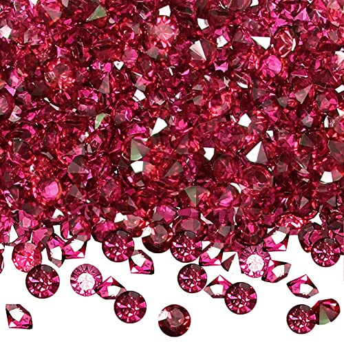 TOAOB 5000 Stück 3 mm Dunklelila Acryl Kristalle Diamanten Tischstreuer Konfetti Klare Strasssteine für Tischdekoration Hochzeit Braut Dekoration Vasenperlen