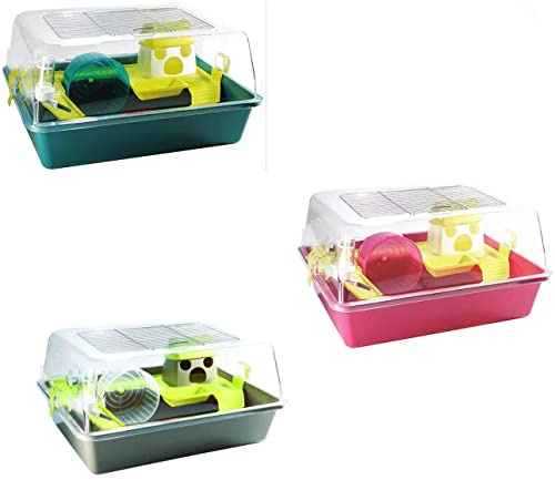2gr Gabbia per Criceti Piccoli Roditori Completa di Accessori Box Maisonette