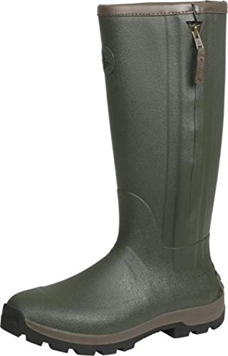 Seeland | Noble Zip Boot | Gummistiefel mit Neoprenfutter und Seitlichem Reißverschluss | Flexibel und Robust | Profil das Loslösen von Schlamm und Schmutz erleichtert | Dark Olive | 42 EU