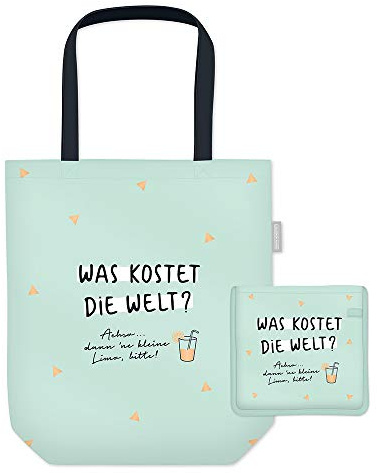 Grafik-Werkstatt Damen boodschappentas Einkaufstasche, Türkis (Indigo), 39x45x39 cm (B x H T) EU