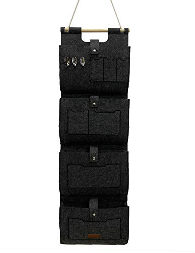 DeSen Hängeorganzier für Tür und Wand, Home-Organizer zum Aufhängen, Wandtasche, Untensilientasche, Hängende Aufbewahrungstasche für Garderobe, Bad, Küche Multifunktionstaschen + 3 Schlüsselanhänger