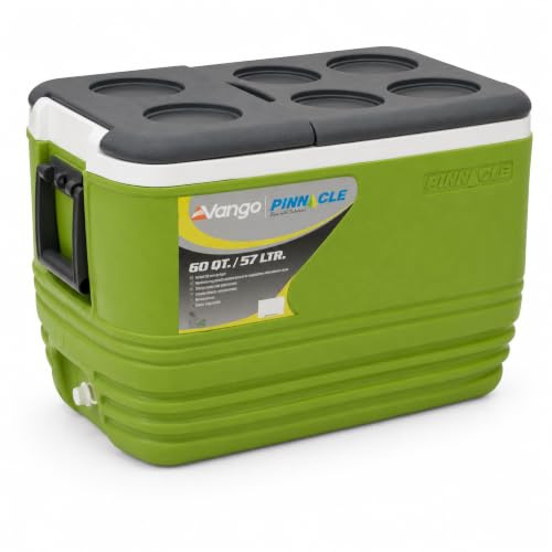 Vango Pinnacle Cool Box Cooler Ice Box | Highly Insulated, Portable, Leakproof, Durable, Ice Rentention, Food Safe - Camping, Fishing, Beach, Festival, Picnic
