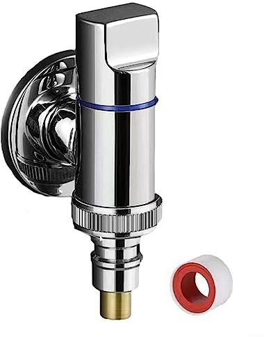 URPIZY Edelstahl Waschmaschine Wasserhahn Wasser Stop Schnell Öffnen Winkelventil Wasserhahn Griff Absperrventile Wasserstoppventil