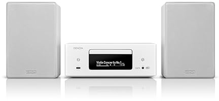 Denon CEOL N12DAB all-in-one system with CD player, DAB/FM radio, HDMI ARC and HEOS® Built-in - White