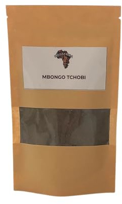 Mezcla Mbongo Tchobi 50g - Especias negras camerunesas - condimento bantú para salsa negra Mbongo Tchobi - cocina auténtica de Camerún - 100% natural