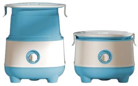 Lavatrice portatile pieghevole e compatta Mini Washer per vestiti di neonati e bambini Semiautomatica 220V,Blue