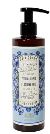 Panier des Sens - Petali di Iris - Crema idratante corpo naturale - Lozione corpo - con olio d'oliva e burro di karité - 96% di ingredienti naturali - Made in France - 250ml