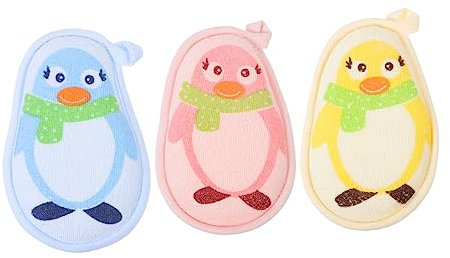 Mikinona 3pcs Comfortable Bath Sponges for Newborn Essentials Shower Sponge for Boy Girl Bath Brush Packaged