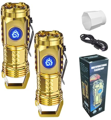 TianWlio Mini Lampe de Poche Monstre à Trois Yeux, Lampe Torche LED Ultra Puissante, Lampe de Poche Rechargeable, Portable Flashlight Pour Camping Extérieur