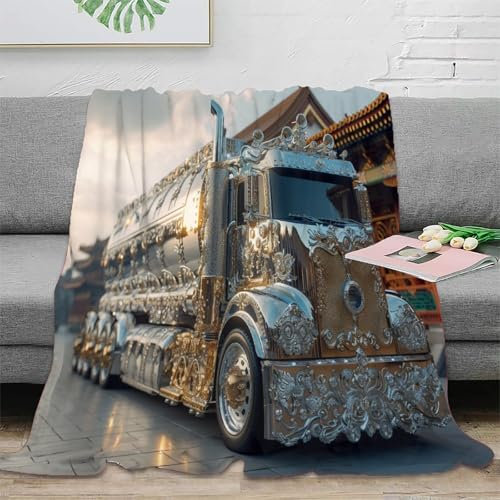 NRAOPEVVD 3D Drucken Blanket Big LKW Fleecedecke Microfaser Bequem Und Atmungsaktiv Superweiche Decke Weiche Decke Für Bett Sofa Schlafzimmer Büro 80x90inch(200x230cm)