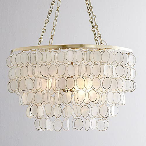 Lampada a sospensione , Semplicità Lampadario a sospensione in metallo E27 Lampada a sospensione a conchiglia a 3 luci Campana a nordica Lampada a sospensione moderna Camera da letto Soggiorno Apparec