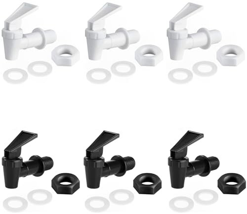 Lot de 6 distributeurs de boissons, robinet, robinet d'écoulement, distributeur de boisson, robinet d'écoulement, colonne de bière, robinet pour pot à vin chaud, robinet de vidange, distributeur de