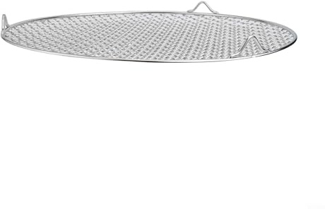 Grille de refroidissement ronde professionnelle en acier inoxydable 201 pour cuisson et grillades (35 cm)