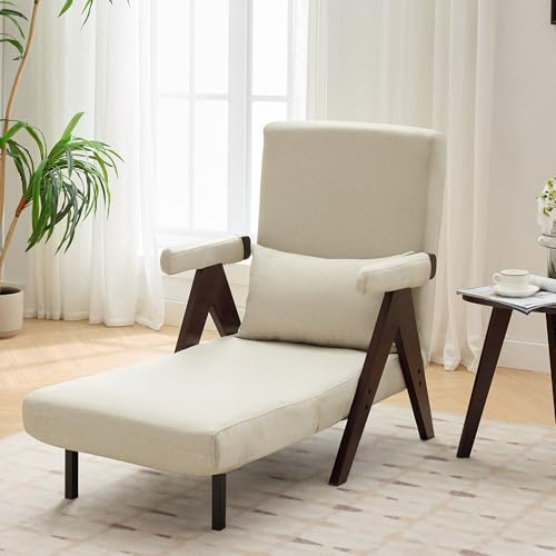 A ALFRESCOOL Sillón convertible 3 en 1 con función de sueño, sofá cama convertible, sillón plegable acolchado, sillón loungessel, cama individual, adecuado para salón, dormitorio, oficina, apartamento