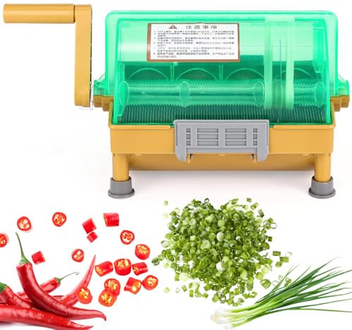 Hachoir à légumes commercial avec lame en acier inoxydable, hache efficacement les oignons verts, les poireaux, la coriandre et l'ail pour les cuisines professionnelles et domestiques