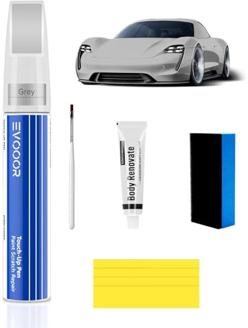 EVOOOR Grau 2-in-1-Autolack Nachbesserung Kit mit Kratzer-Entferner für Autos Reparieren, Kratzer Reparatur für Auto, Schnelle & Einfache Lösung zur Reparatur