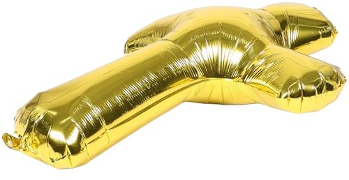 LALADEFIEE Globos de Aluminio Forma de Cruz Dorada para Bautizo, Decoración para Shower, Globos de Jesús para Primera Comunión y Fiesta Religiosa