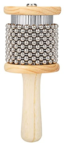 Domary Cabasa, Instrumento de Percusión de Madera para Agitar y Tocar la Mano, Estimula la Audición y visión. Agarre Seguro para niños.