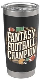 Fantasy Football Champion Gewinner Doppelwandiger Edelstahl-Thermobecher