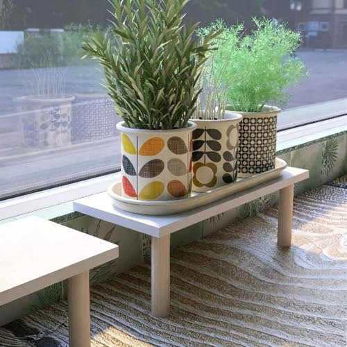 Vibeo Prolunga per Davanzale Prolunga per Davanzale Stretto per Piante, Tavola di Estensione in Legno per Davanzale con Gambe, Piano Espandibile Senza Foratura 20-50 cm(79x15x20 cm (31x6x8 in))