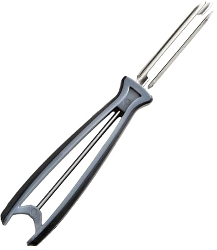 Linden Sweden Soft Grip Peeler - Gray | Rust Resistant Vegetable Peeler with Ergonomic Handle for Safety and Control | Dishwasher Safe Potato Peelers for Kitchen Made in Sweden | 9L x 2.5W | 6.5