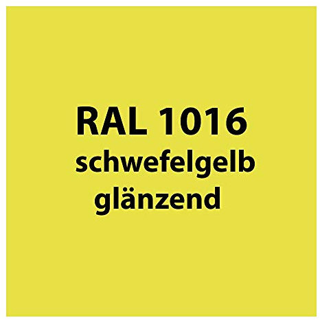 Streichlack Streich Lack Farbe 1K * Premium Qualität * 1 Liter (RAL 1016 schwefel-gelb glänzend)
