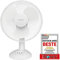Bomann Tischventilator VL 1138 CB, oszillierender Standventilator mit Ø30 cm Durchmesser, klein, leise, Ventilator für Büro/Schreibtisch/Schlafzimmer/Camping, Raumventilator 4-Stufenschalter, weiß