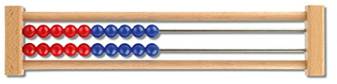 Rechenrahmen, 20 Perlen, Rechenschieber, Abakus (Rot/Blau) I Wiemann Lehrmittel