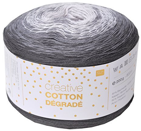 Rico creative Bobbel Cotton Degraded Color 005, 200g Bobbel mit dezentem Farbverlauf, ca. 800m Farbverlaufsgarn | Farbverlauf, ca. 800m Farbverlaufsgarn